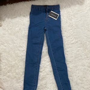 Pretty little thing disco blue jeans NWT